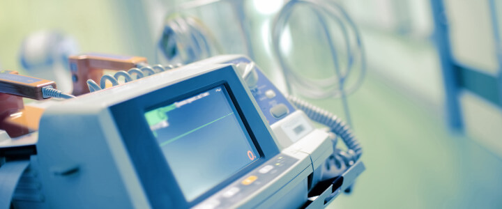 Medical monitor with the flatline on it